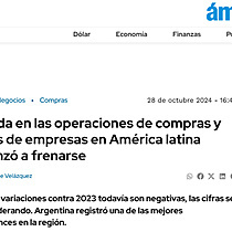 La cada en las operaciones de compras y ventas de empresas en Amrica latina comenz a frenarse